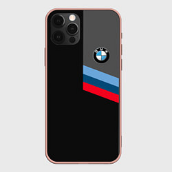 Чехол для iPhone 12 Pro Max BMW БМВ, цвет: 3D-светло-розовый