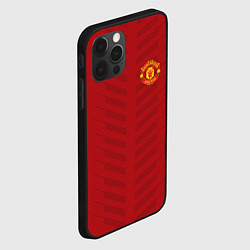 Чехол для iPhone 12 Pro Max Manchester United: Red Lines, цвет: 3D-черный — фото 2