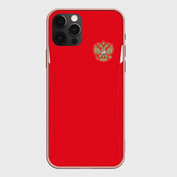 Чехол для iPhone 12 Pro Max Сборная России: ЧМ 2018, цвет: 3D-светло-розовый