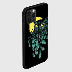 Чехол для iPhone 12 Pro Max Филин - светящиеся глаза, цвет: 3D-черный — фото 2