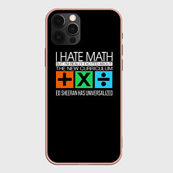 Чехол для iPhone 12 Pro Max Ed Sheeran: I hate math, цвет: 3D-светло-розовый