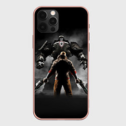 Чехол для iPhone 12 Pro Max Wolfenstein Battle, цвет: 3D-светло-розовый