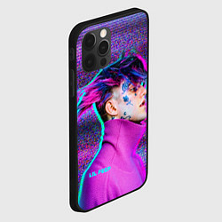 Чехол для iPhone 12 Pro Max Lil Peep: Glitch, цвет: 3D-черный — фото 2