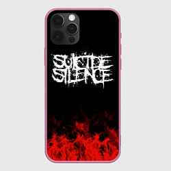 Чехол для iPhone 12 Pro Max Suicide Silence: Red Flame, цвет: 3D-малиновый
