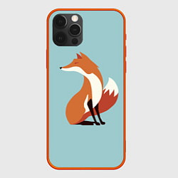 Чехол для iPhone 12 Pro Max Minimal Fox, цвет: 3D-красный