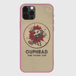 Чехол для iPhone 12 Pro Max Cuphead: One Touch Cup, цвет: 3D-малиновый