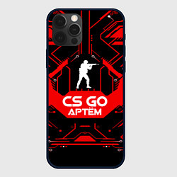 Чехол для iPhone 12 Pro Max CS:GO - Артём, цвет: 3D-черный