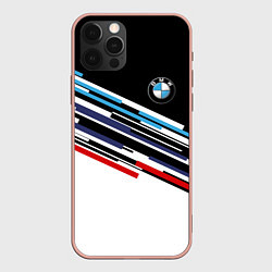 Чехол для iPhone 12 Pro Max BMW BRAND COLOR БМВ, цвет: 3D-светло-розовый