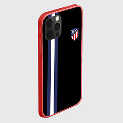 Чехол для iPhone 12 Pro Max FC Atletico Madrid: Blue Line, цвет: 3D-красный — фото 2