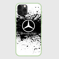 Чехол для iPhone 12 Pro Max Mercedes-Benz: Black Spray, цвет: 3D-салатовый