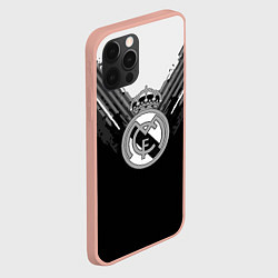 Чехол для iPhone 12 Pro Max FC Real Madrid: Black Style, цвет: 3D-светло-розовый — фото 2