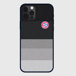 Чехол для iPhone 12 Pro Max ФК Бавария: Серый стиль, цвет: 3D-черный