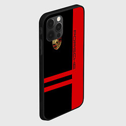 Чехол для iPhone 12 Pro Max Porsche: Red Sport, цвет: 3D-черный — фото 2