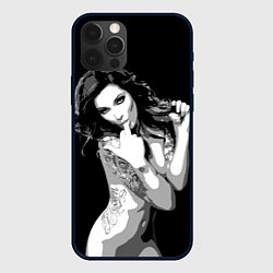 Чехол для iPhone 12 Pro Max Sexy Girl: Black & White, цвет: 3D-черный