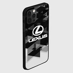 Чехол для iPhone 12 Pro Max Lexus sport geometry, цвет: 3D-черный — фото 2