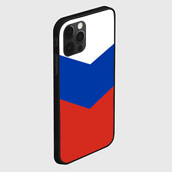 Чехол для iPhone 12 Pro Max Российский триколор, цвет: 3D-черный — фото 2