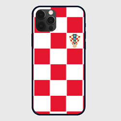 Чехол для iPhone 12 Pro Max Сборная Хорватии: Домашняя ЧМ-2018, цвет: 3D-черный