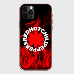 Чехол для iPhone 12 Pro Max RHCP: Red Flame, цвет: 3D-светло-розовый