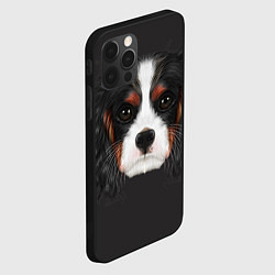 Чехол для iPhone 12 Pro Max Cavalier King Charles, цвет: 3D-черный — фото 2