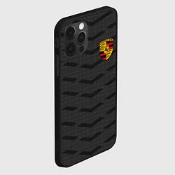 Чехол для iPhone 12 Pro Max Porsche: Grey Sport, цвет: 3D-черный — фото 2