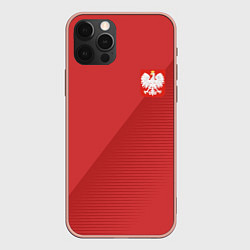 Чехол для iPhone 12 Pro Max Poland Team: Away WC-2018, цвет: 3D-светло-розовый