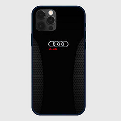 Чехол для iPhone 12 Pro Max Audi Carbon, цвет: 3D-черный