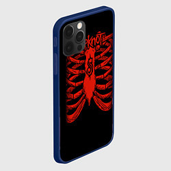 Чехол для iPhone 12 Pro Max Slipknot Skeleton, цвет: 3D-тёмно-синий — фото 2