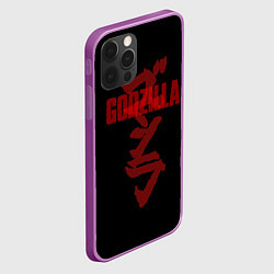 Чехол для iPhone 12 Pro Max Godzilla: Hieroglyphs, цвет: 3D-сиреневый — фото 2