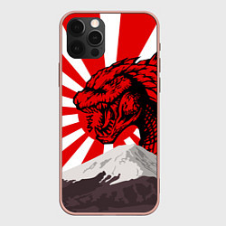 Чехол для iPhone 12 Pro Max Japanese Godzilla, цвет: 3D-светло-розовый