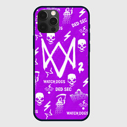 Чехол iPhone 12 Pro Max Watch Dogs 2: Violet Pattern