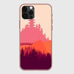 Чехол для iPhone 12 Pro Max Firewatch City, цвет: 3D-светло-розовый