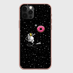 Чехол для iPhone 12 Pro Max Homer Spaceman, цвет: 3D-светло-розовый