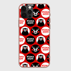 Чехол для iPhone 12 Pro Max Kumamon Pattern, цвет: 3D-светло-розовый