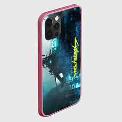 Чехол для iPhone 12 Pro Max Cyberpunk 2077: Techno, цвет: 3D-малиновый — фото 2
