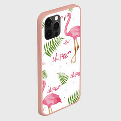 Чехол для iPhone 12 Pro Max Lil Peep: Pink Flamingo, цвет: 3D-светло-розовый — фото 2