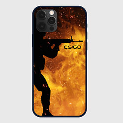 Чехол для iPhone 12 Pro Max CS:GO Dark Fire, цвет: 3D-черный