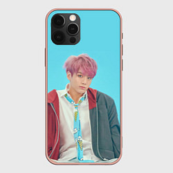 Чехол для iPhone 12 Pro Max BTS Jungkook, цвет: 3D-светло-розовый