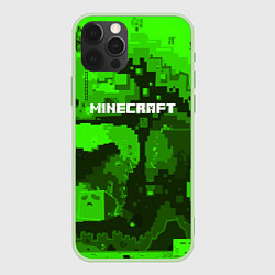 Чехол для iPhone 12 Pro Max Minecraft: Green World, цвет: 3D-салатовый