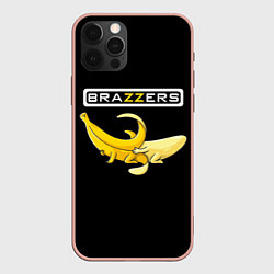 Чехол для iPhone 12 Pro Max Brazzers: Black Banana, цвет: 3D-светло-розовый