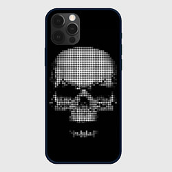 Чехол для iPhone 12 Pro Max Пиксельный череп, цвет: 3D-черный