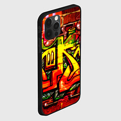 Чехол для iPhone 12 Pro Max Red Graffiti, цвет: 3D-черный — фото 2