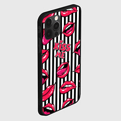 Чехол для iPhone 12 Pro Max Kiss Me - pattern, цвет: 3D-черный — фото 2