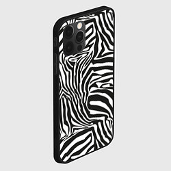 Чехол для iPhone 12 Pro Max Полосы шкура зебры, цвет: 3D-черный — фото 2