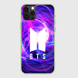 Чехол для iPhone 12 Pro Max BTS: Violet Neon, цвет: 3D-салатовый
