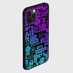 Чехол для iPhone 12 Pro Max BTS Logos, цвет: 3D-черный — фото 2