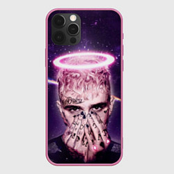 Чехол для iPhone 12 Pro Max Lil Peep: Black Angel, цвет: 3D-малиновый