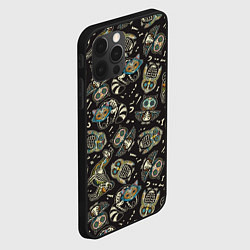 Чехол для iPhone 12 Pro Max День мертвых - звери и птицы, цвет: 3D-черный — фото 2