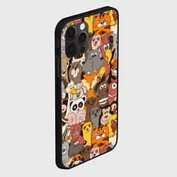 Чехол для iPhone 12 Pro Max Прикольные зверушки, цвет: 3D-черный — фото 2