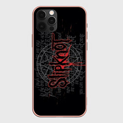 Чехол для iPhone 12 Pro Max Slipknot: Pentagram, цвет: 3D-светло-розовый