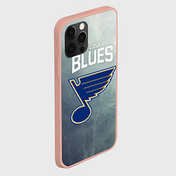 Чехол для iPhone 12 Pro Max St Louis Blues, цвет: 3D-светло-розовый — фото 2